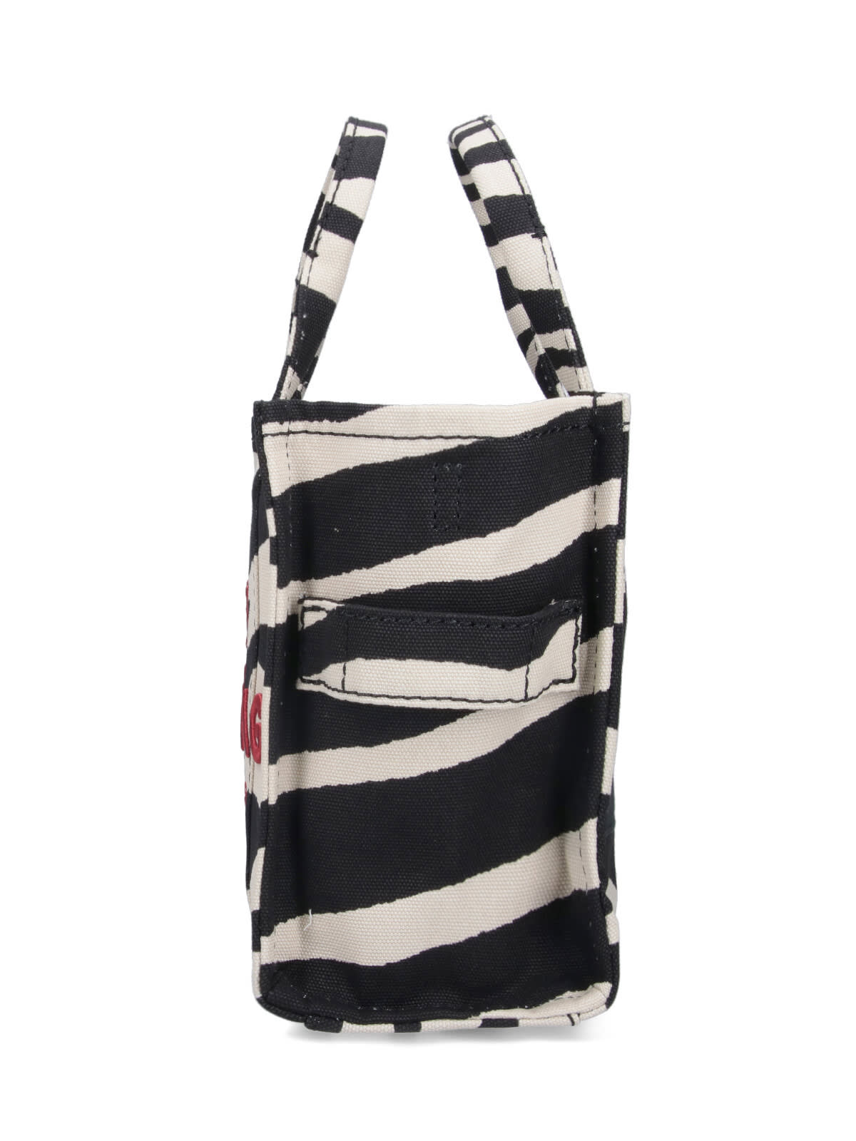 Shop Marc Jacobs Small Tote Bag The Zebra Canvas In Black