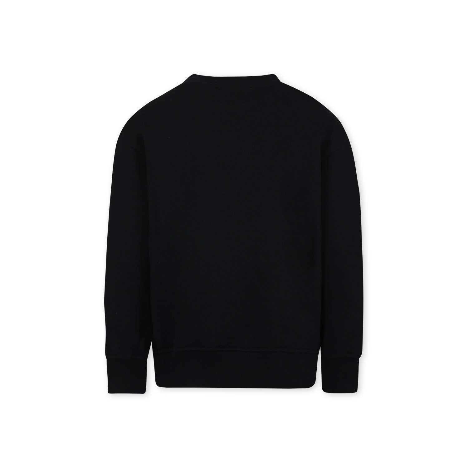 Msgm Black Sweatshirt For Boy With Logo In Black