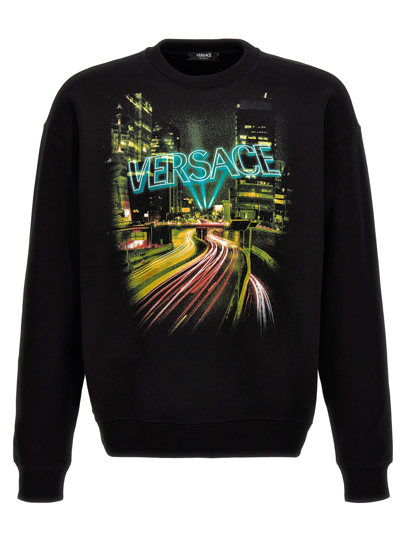 Shop Versace City Sweatshirt In Black