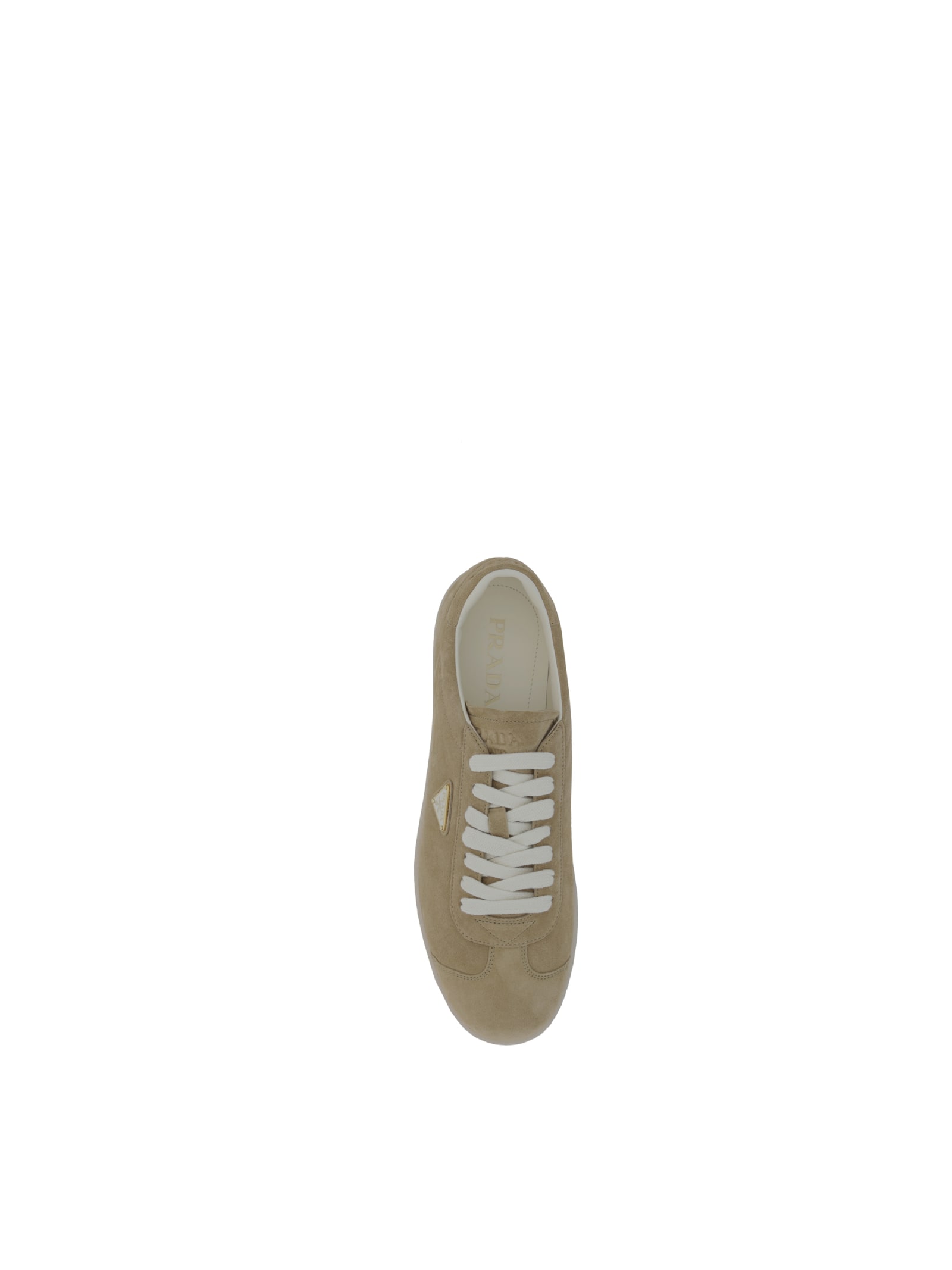 Shop Prada Sneakers In Beige