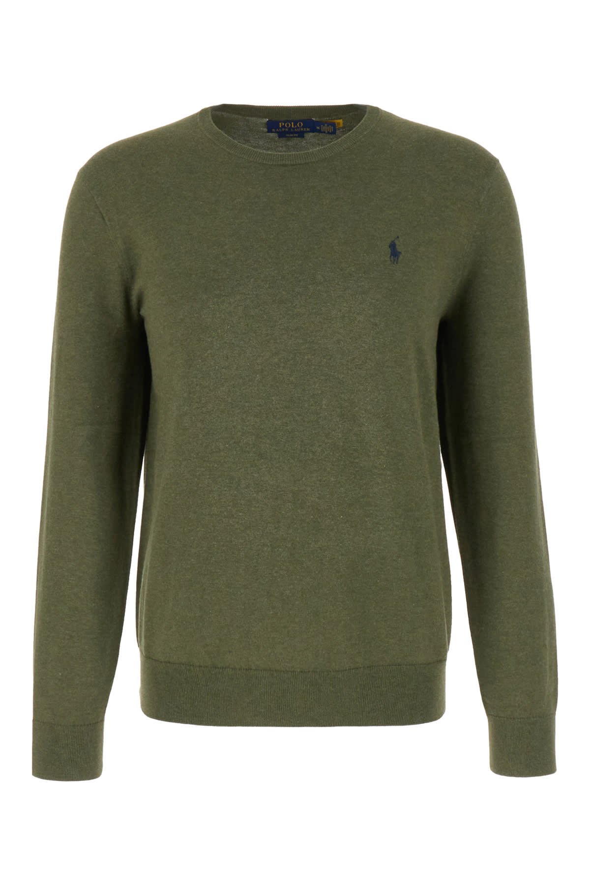 Polo Ralph Lauren Military Green Cotton Sweater In Gardentrail