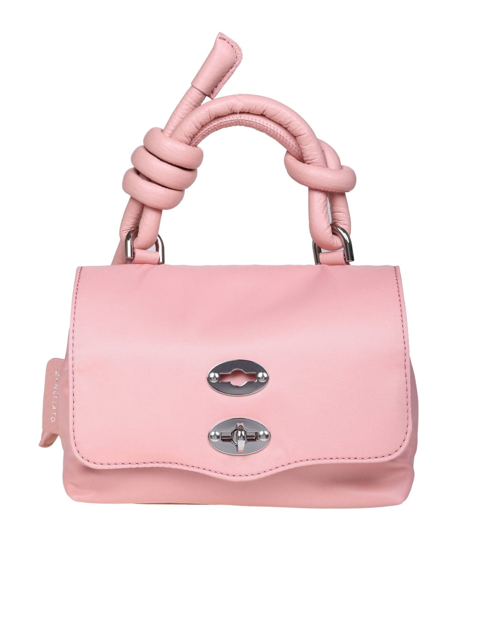 Zanellato Shiny Nylon Bag That Can Be Carried By Hand Or Over The Shoulder In Pink