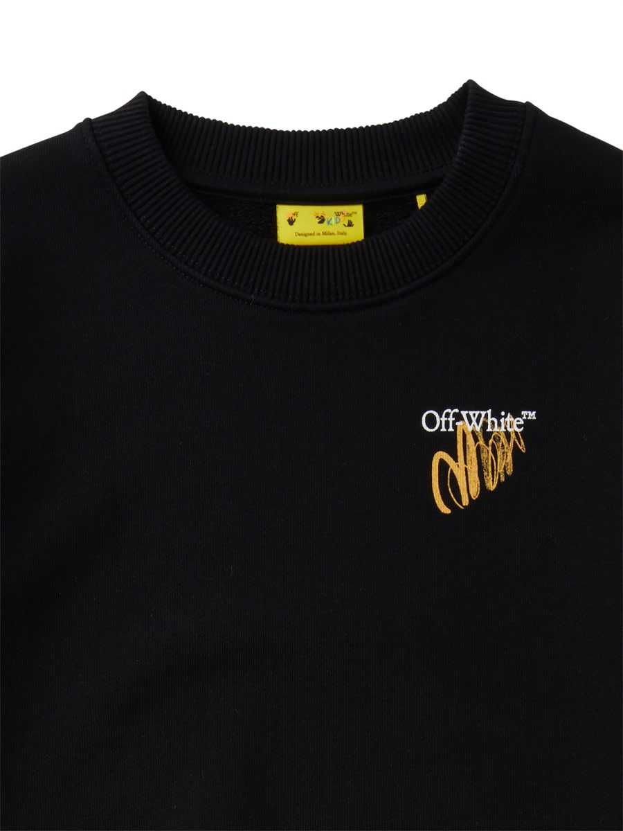 Off-white Arrow-sketch Sweatshirt In Black