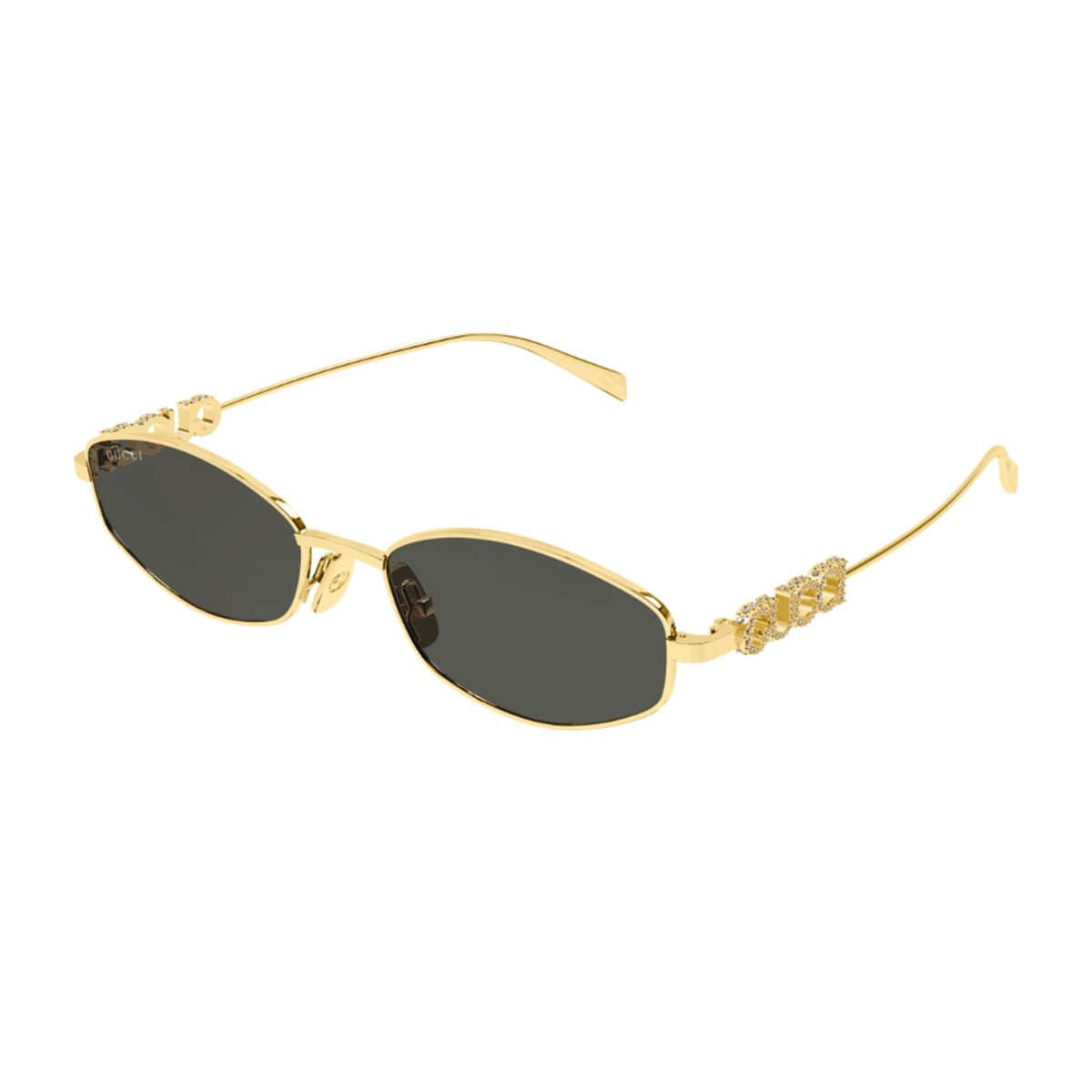 Gucci Gg1802s Linea Name Of Brand 001 Gold Grey Sunglasses In Gold