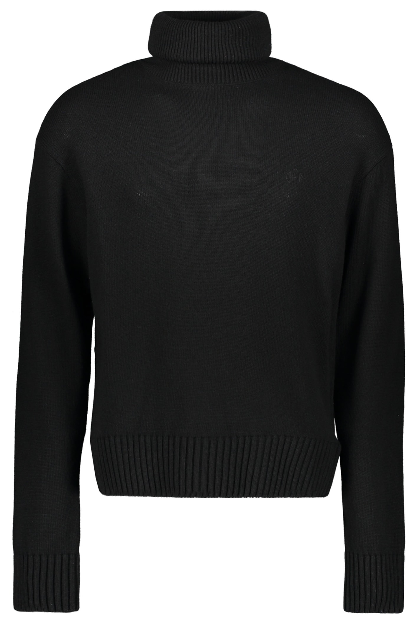 Off-white Turtleneck Sweater In Black