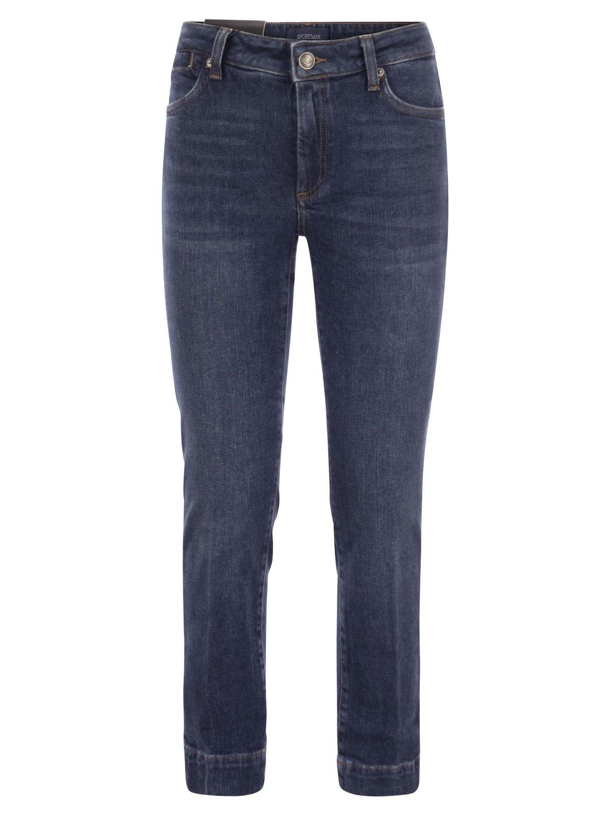 SPORTMAX SCHERMO SLIM-FIT FLARED JEANS