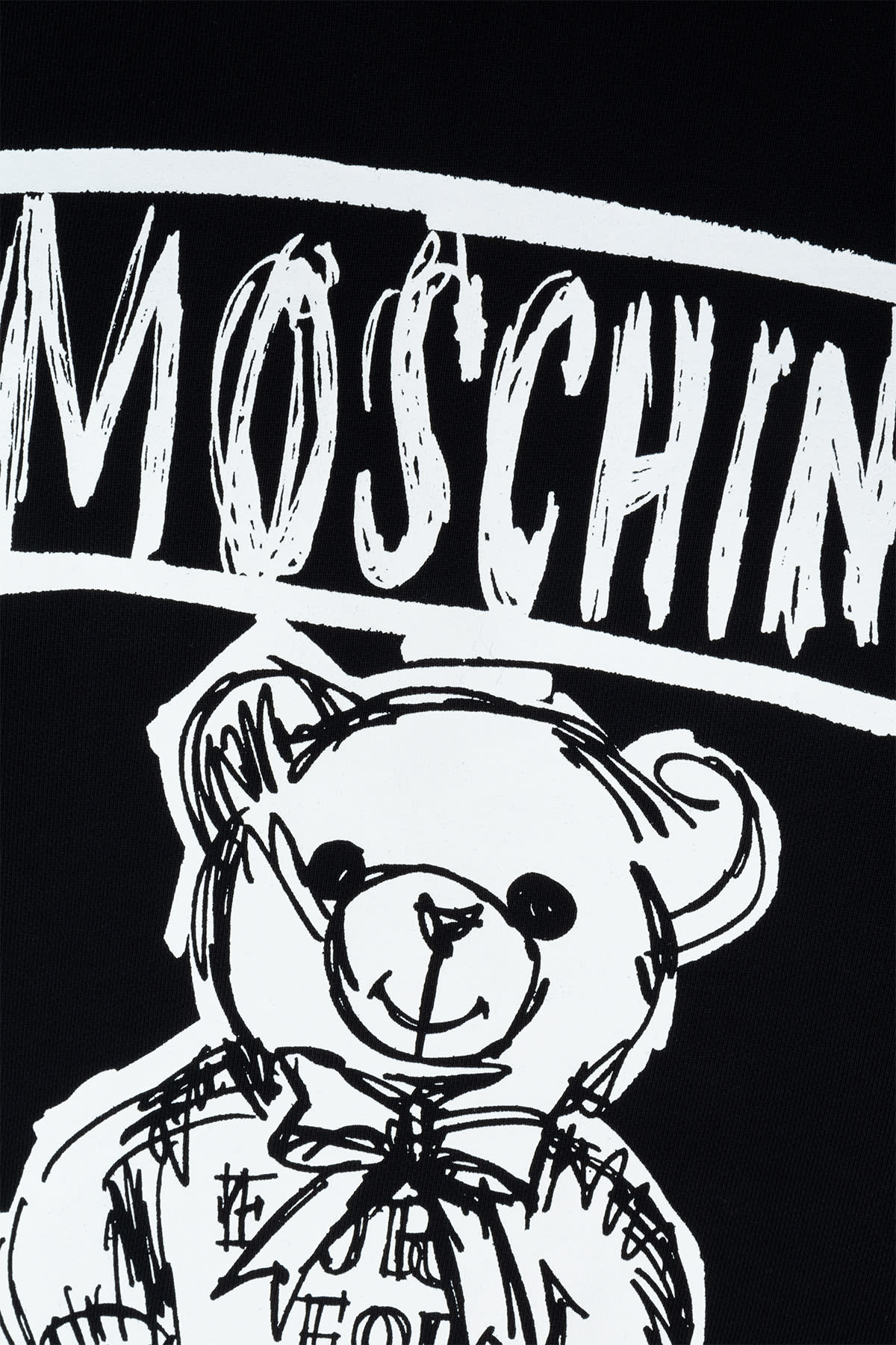 Shop Moschino Felpe In Fantasia Nero