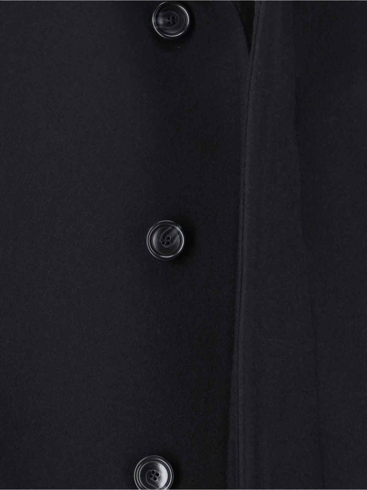 Tagliatore Lapel Long-sleeved Coat In Black