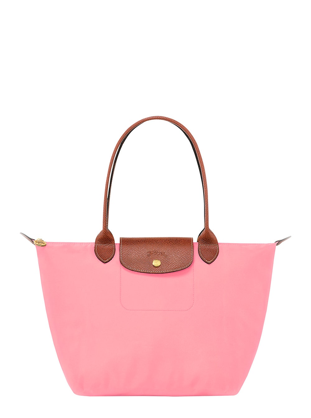 m Le Pliage Original Pink Handbag With Embossed Logo In Canvas Woman