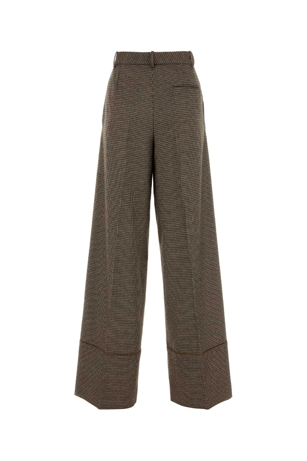 Shop Bally Embroidered Stretch Wool Blend Wide-leg Pant In I8d5