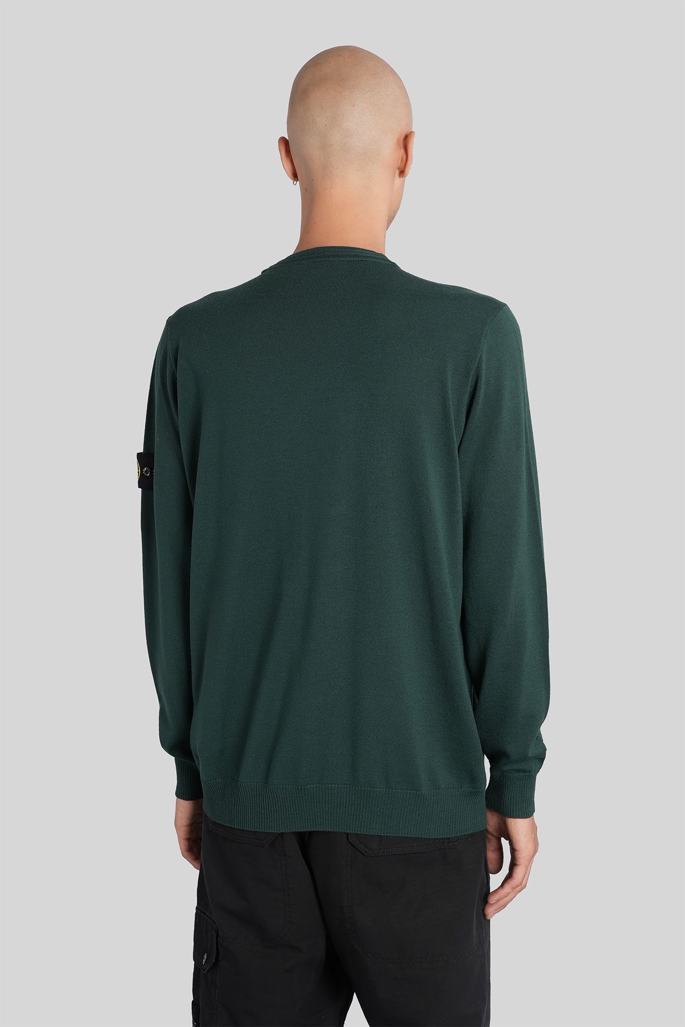 Stone Island Military Green Wool Blend Sweater In Green