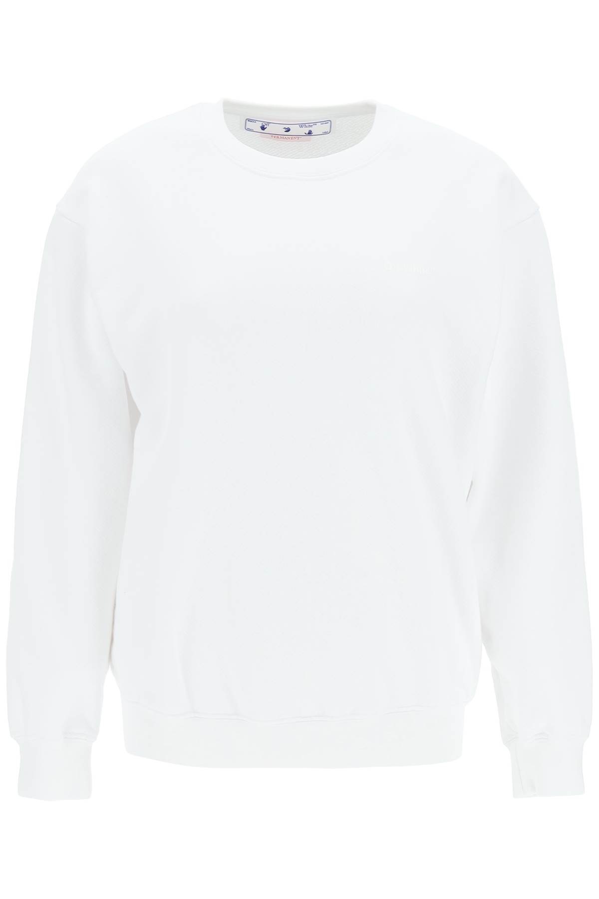 Shop Off-white Diag Print Crewneck Sweatshirt In White
