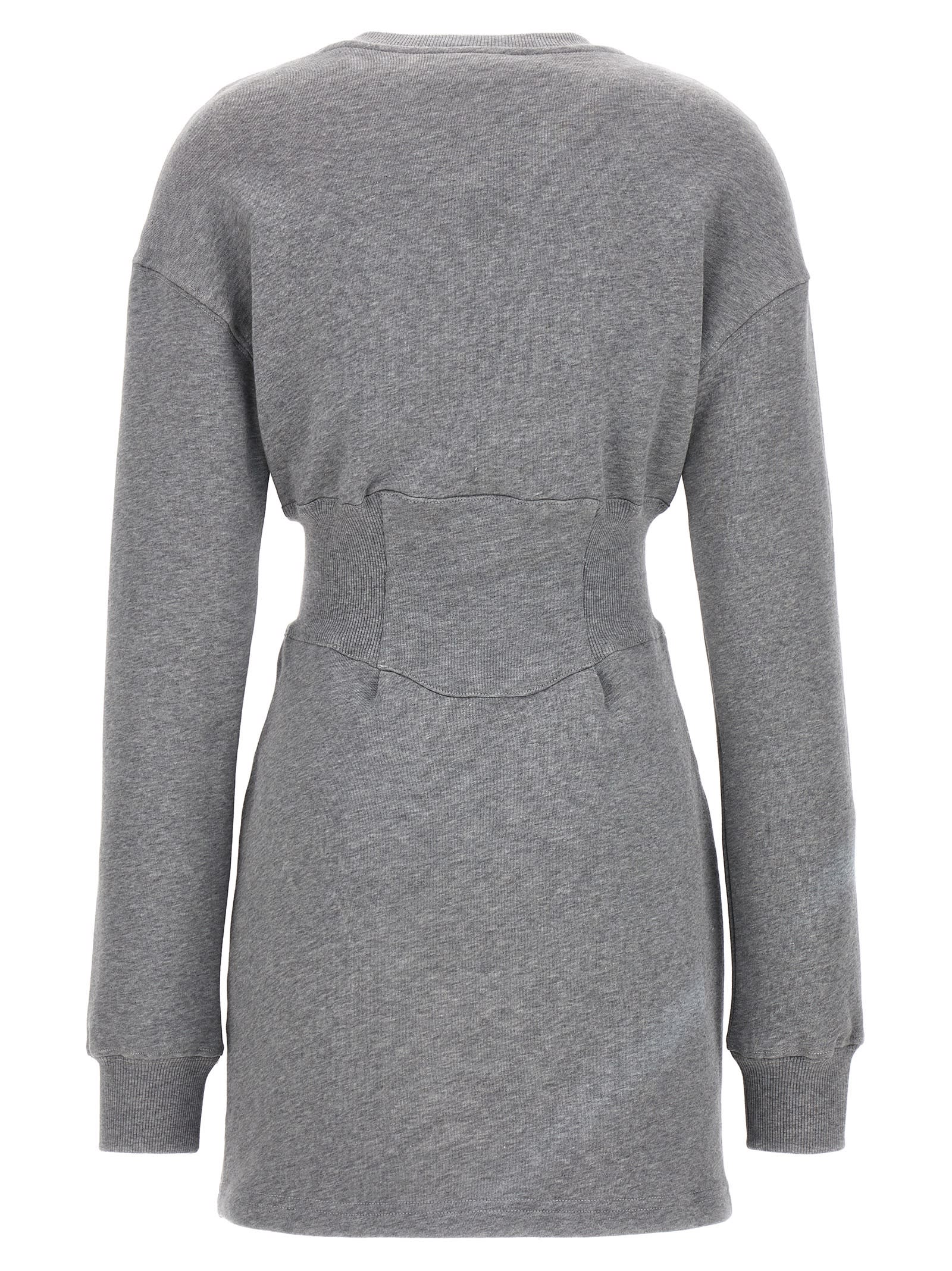 Shop Chiara Ferragni Sweatshirt Dress In Grey