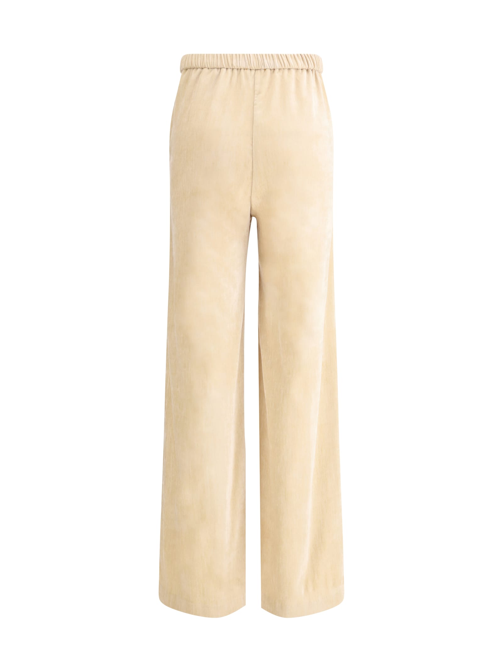 Forte Forte Elasticated-waistband Velvet Trousers In Gold