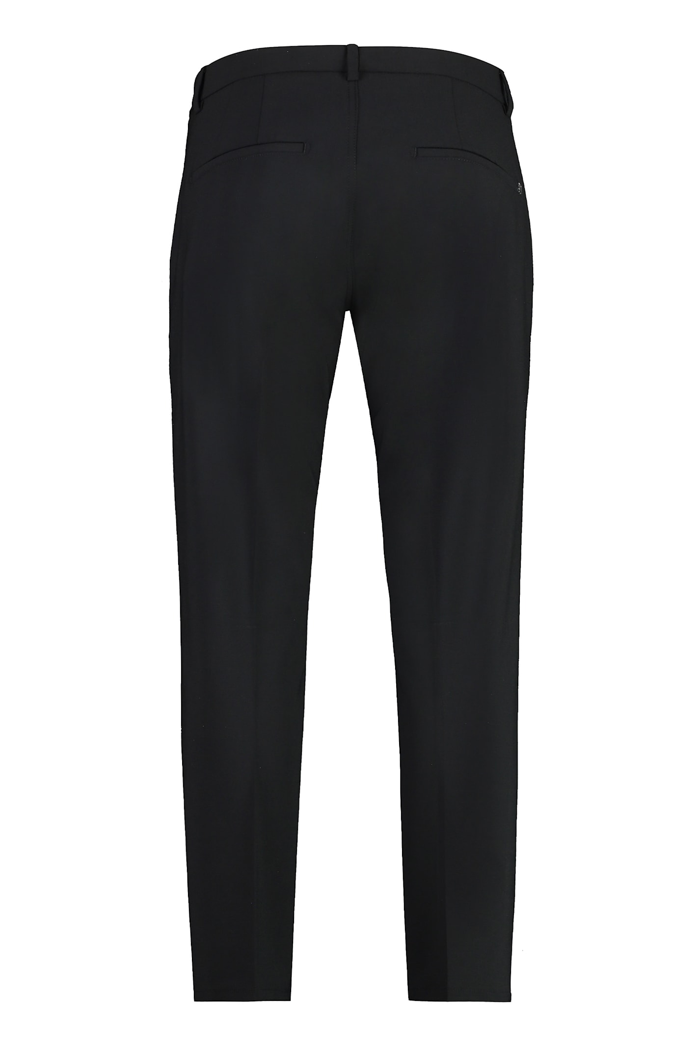 Dondup Roll-up Cuffs Tailored Trousers In Black