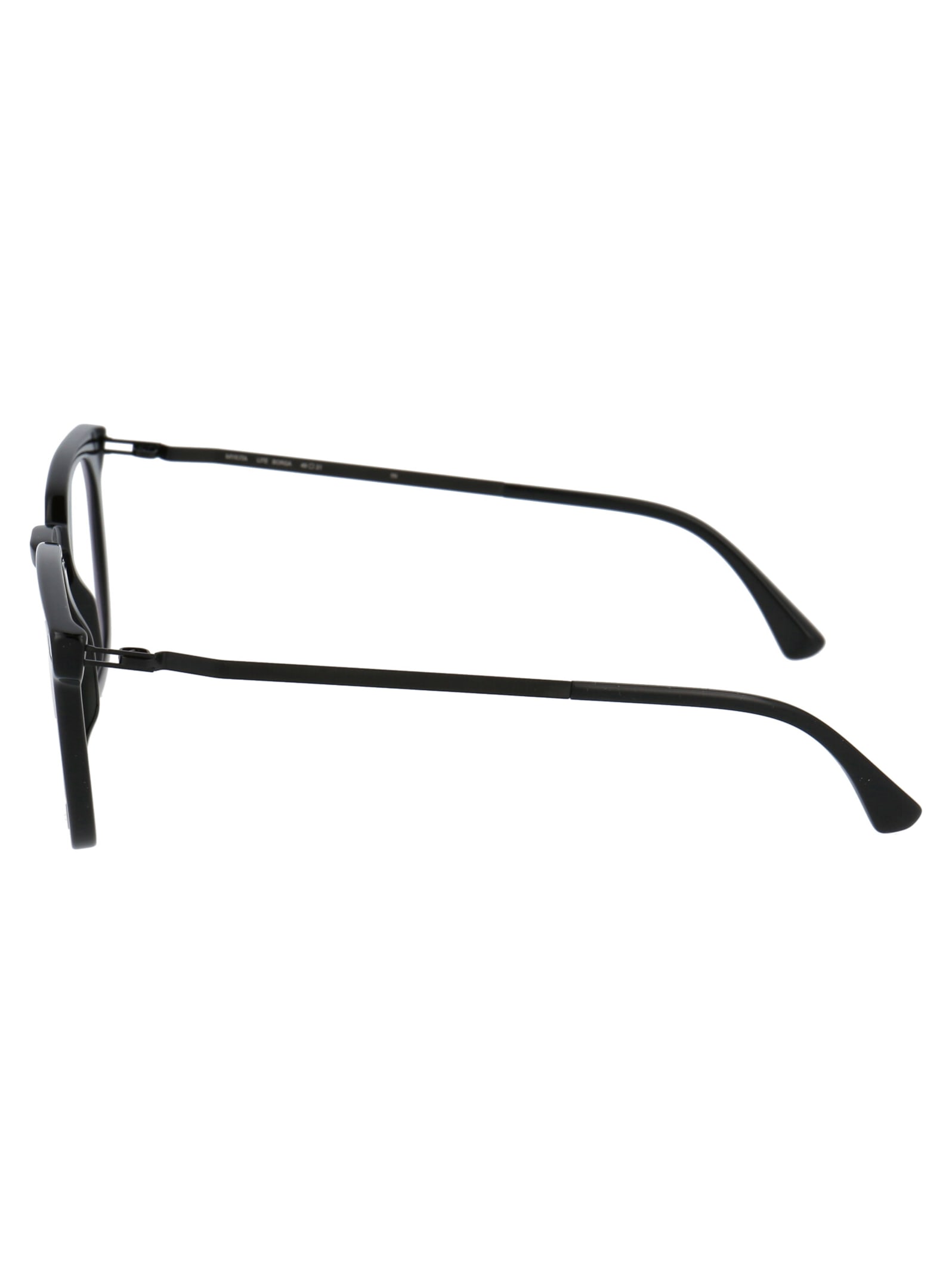 Shop Mykita Borga Glasses In 877 C95 Black/silver/black Clear