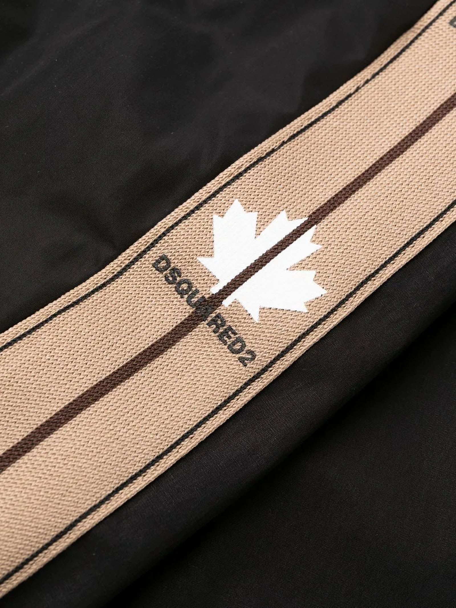 Shop Dsquared2 Leaf Tape Track Pants In Nero