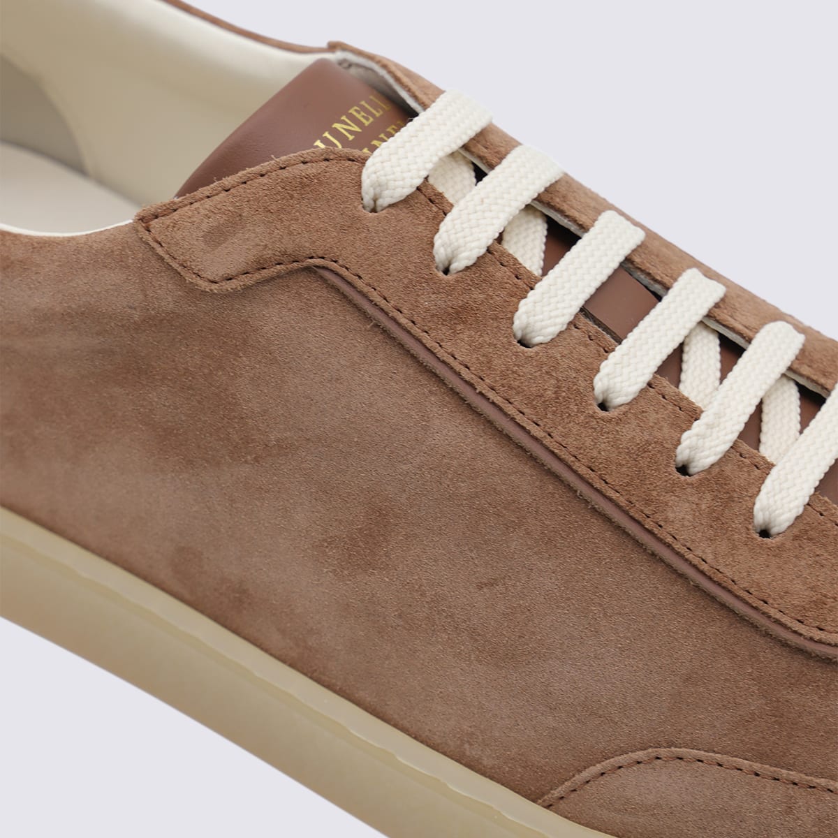 Brunello Cucinelli Round Toe Low-top Casual Shoes In Brown