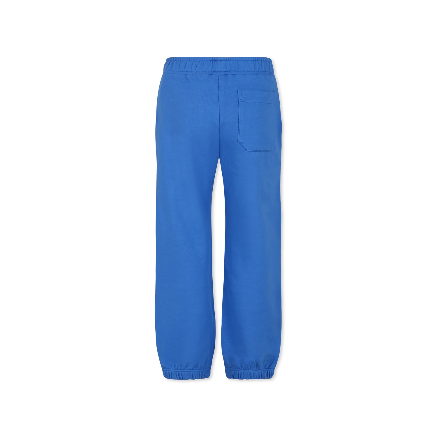 Shop Stella Mccartney Light Blue Trousers For Boy With Logo