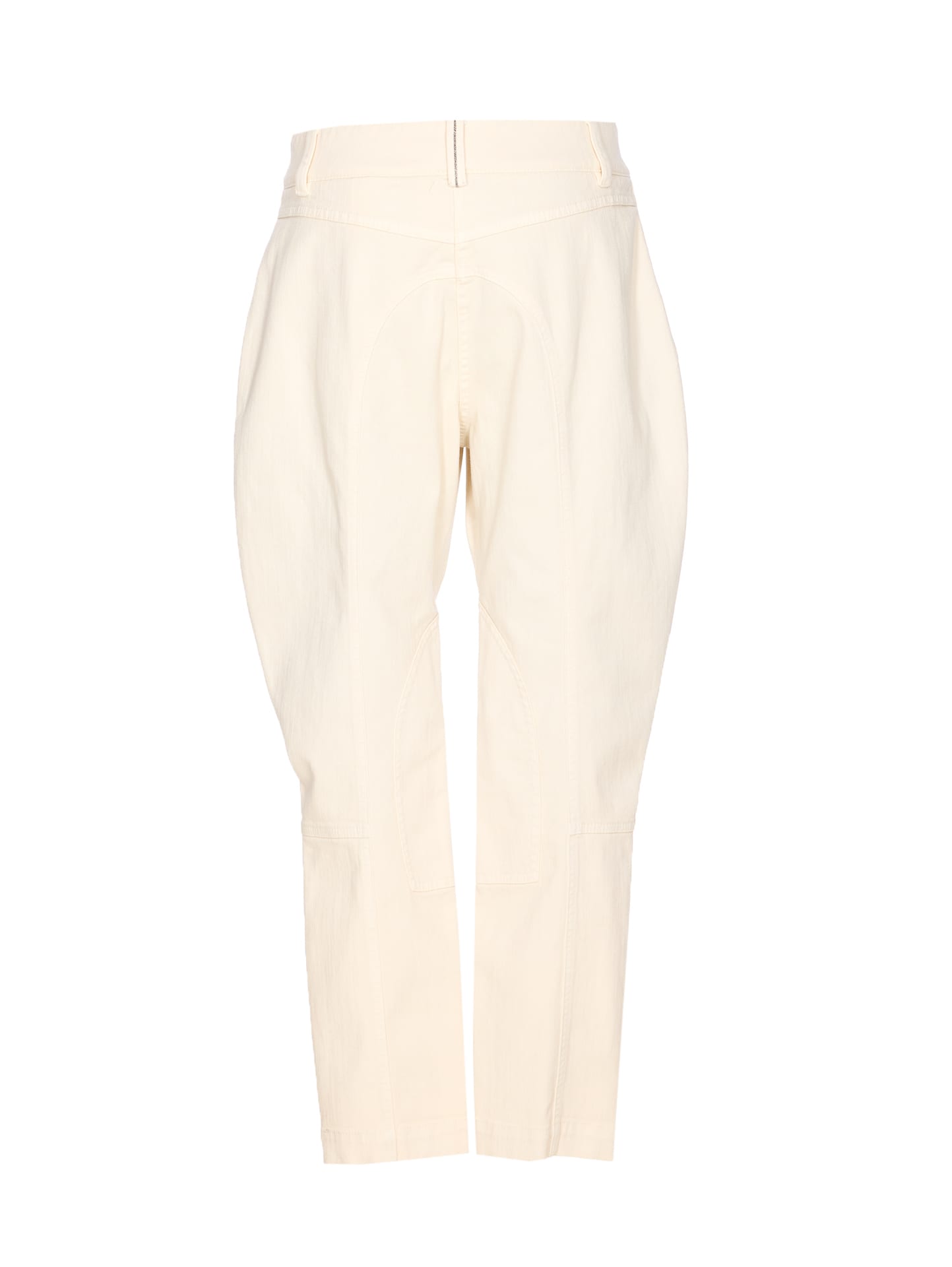 Brunello Cucinelli Casual Pants With Belt Loops In Neutral