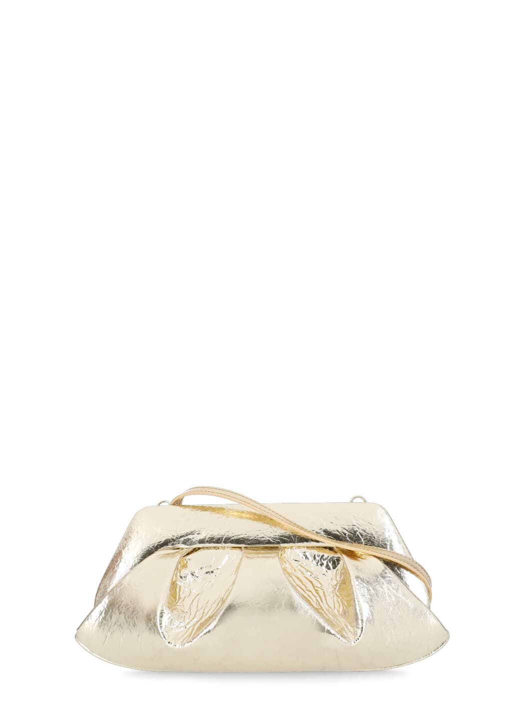 Themoirè Gold Vegan Leather Emera Pineapple Shoulder Bag In Golden