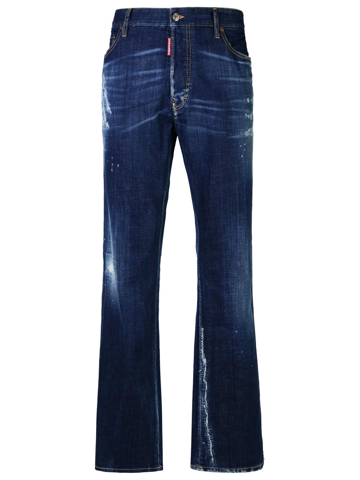 Shop Dsquared2 Roadie Blue Cotton Denim Jeans