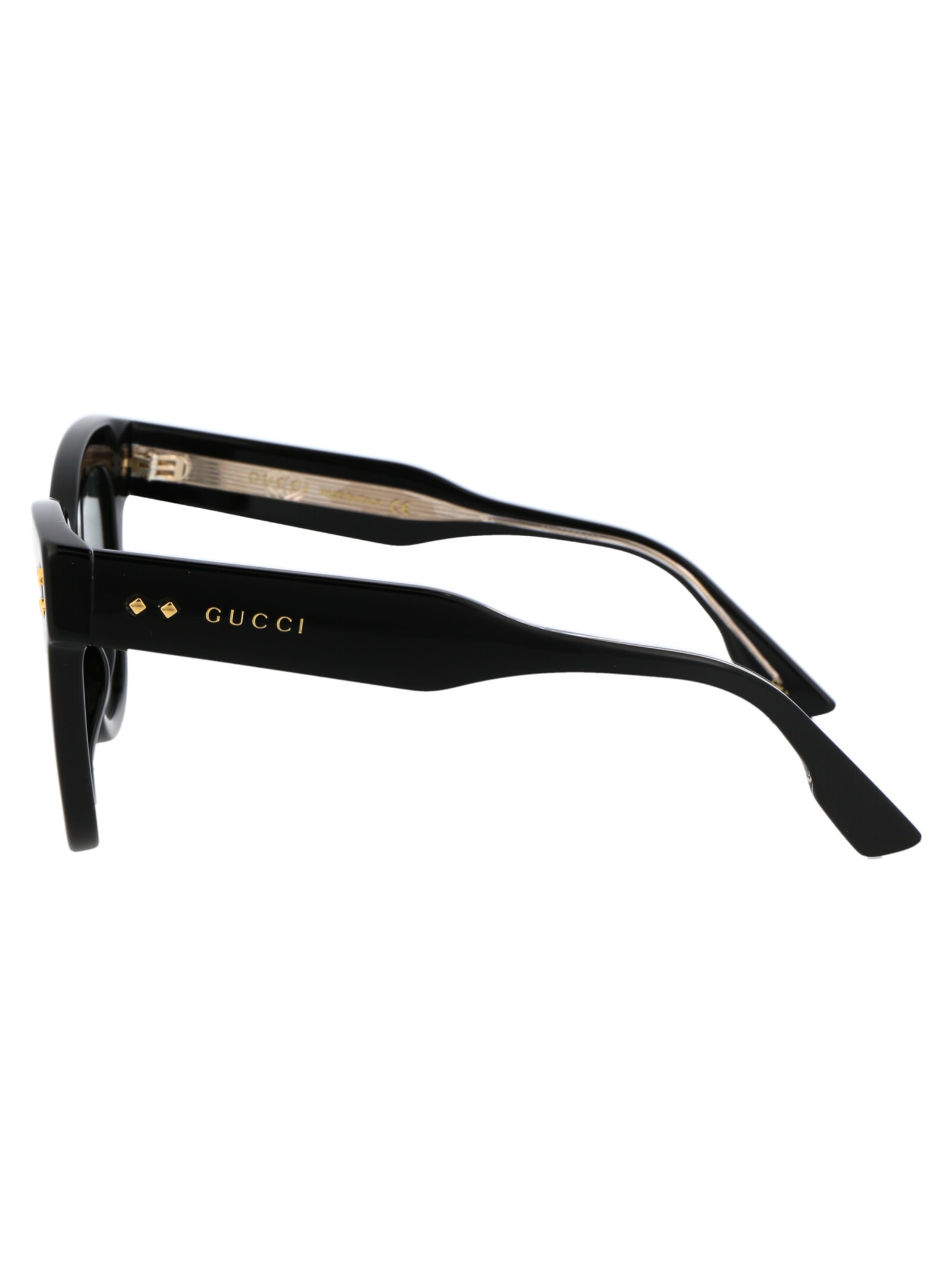Gucci Gg1082s 001 Butterfly Sunglasses In Black