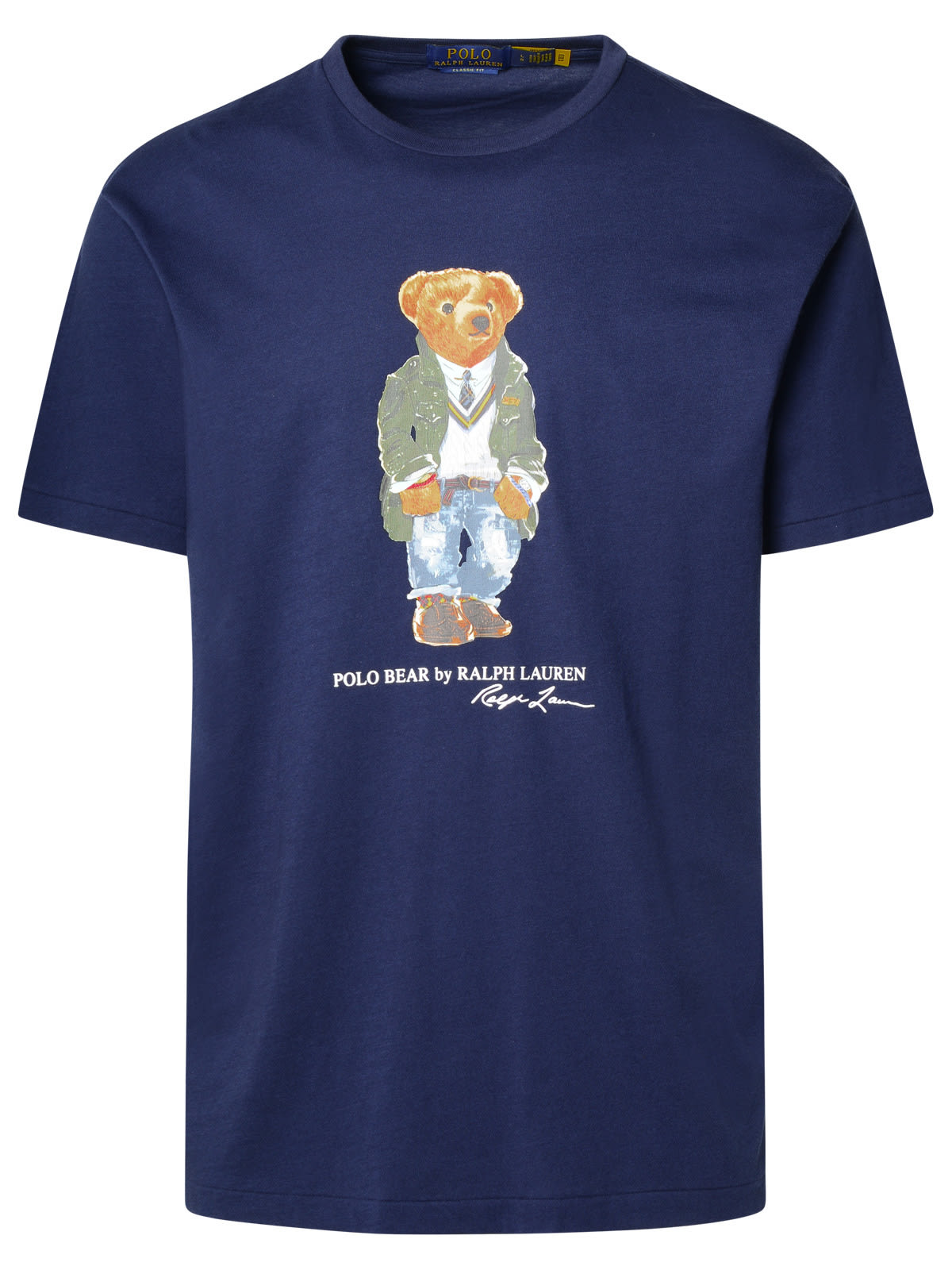 Shop Polo Ralph Lauren Blue Cotton T-shirt In Blu Navy