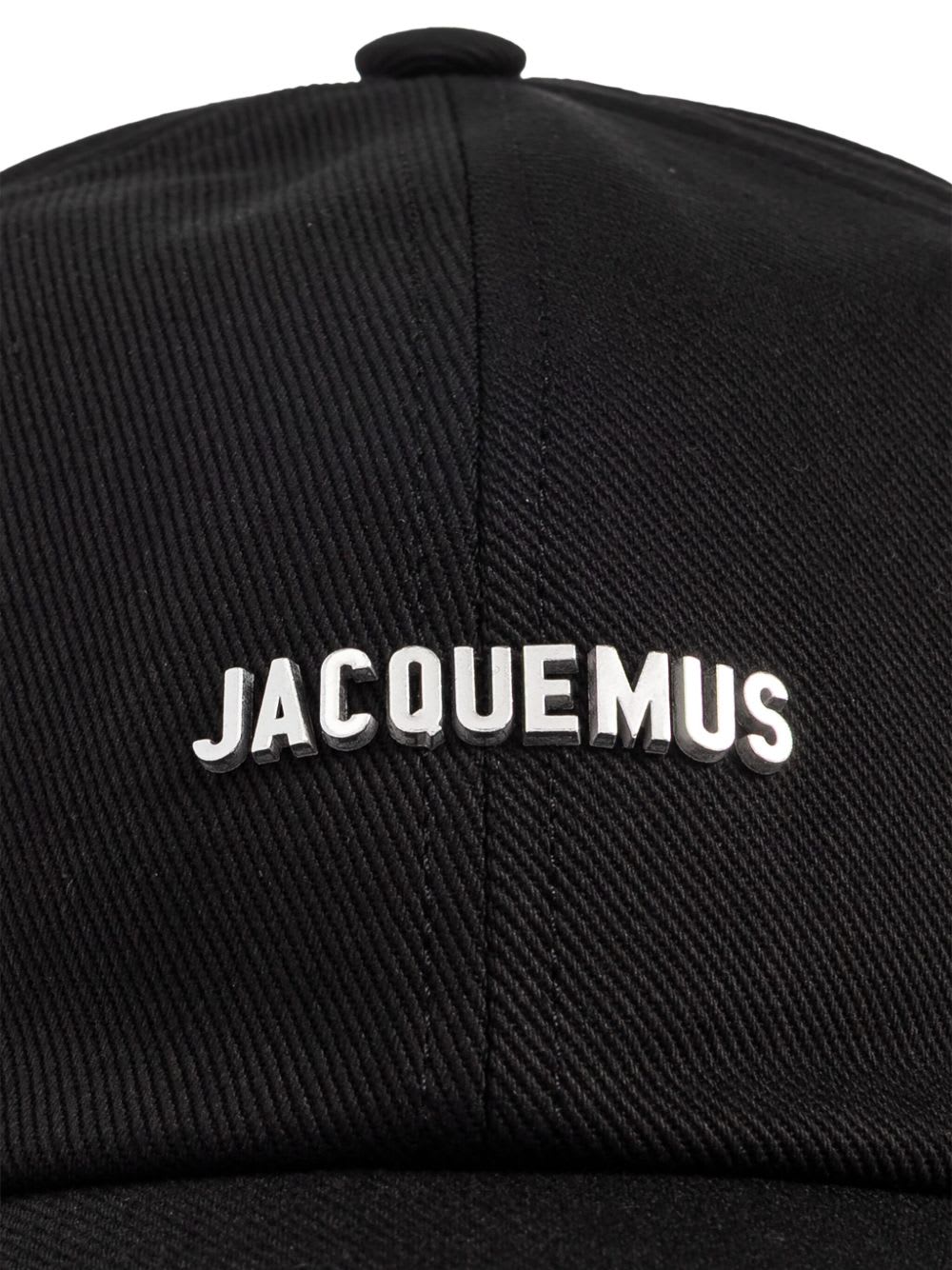 Jacquemus Gadjo Logo-embellished Cotton-twill Baseball Cap In Black