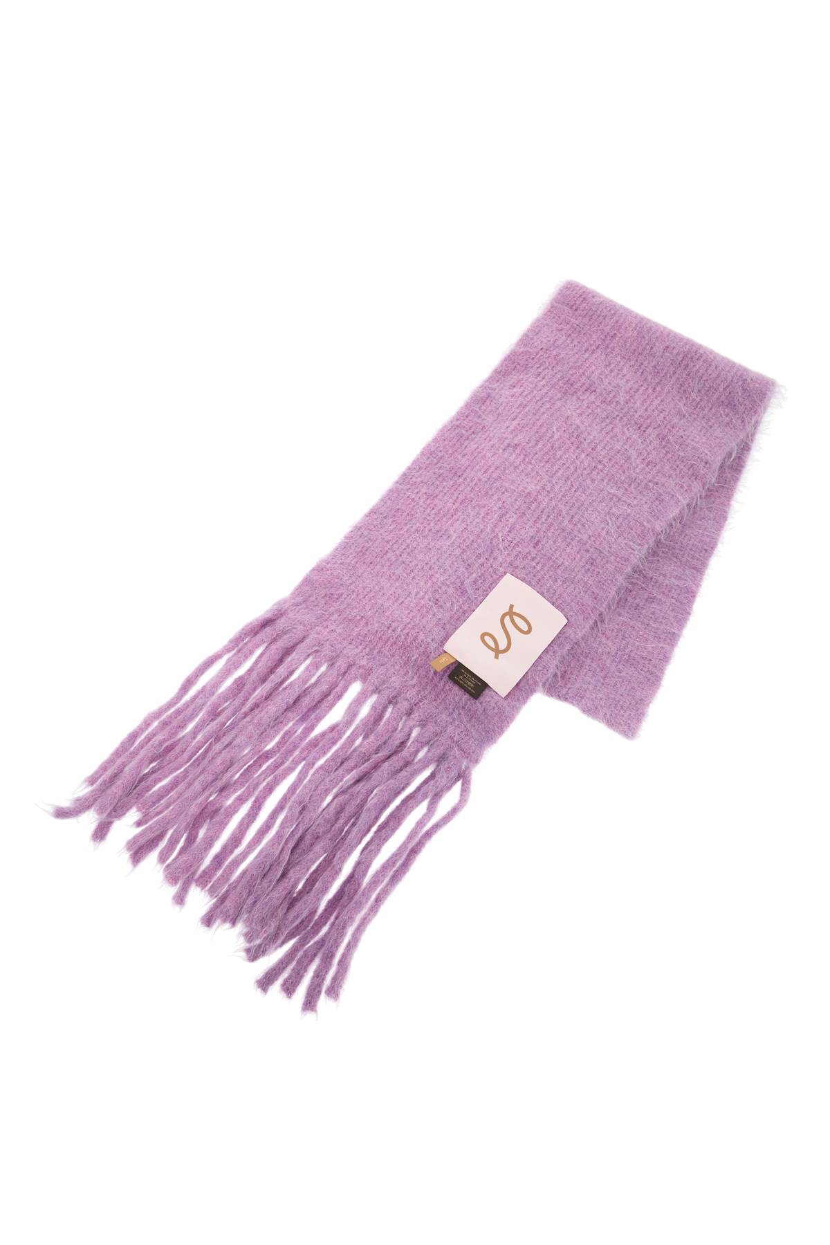 Shop Séfr Fuzzy Scarf In Malbec (purple)