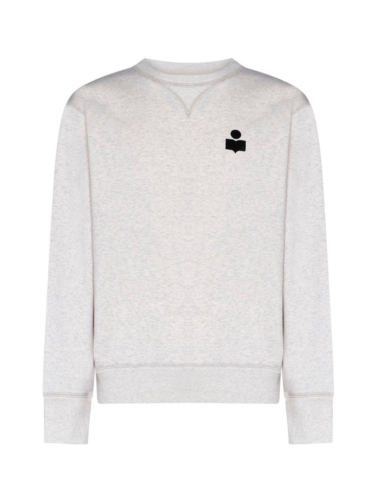 Shop Isabel Marant Long-sleeved Crewneck Sweatshirt In Grey