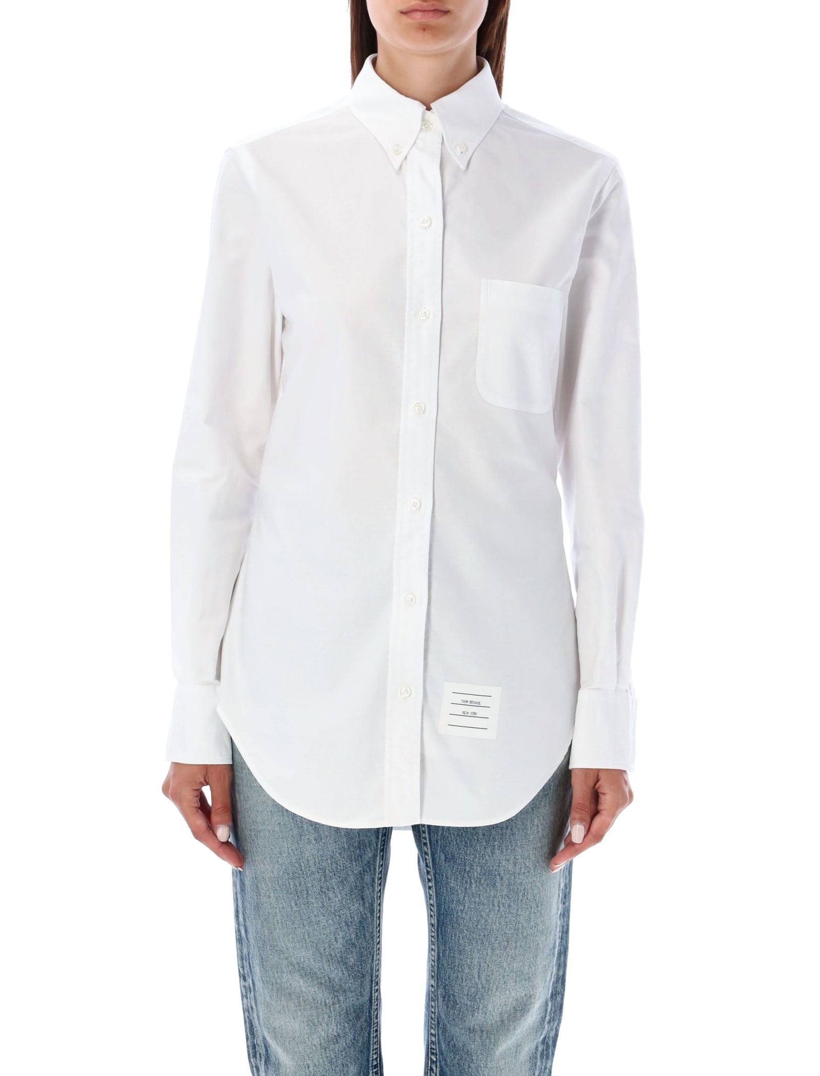 Shop Thom Browne Oxfrod Shirt In White