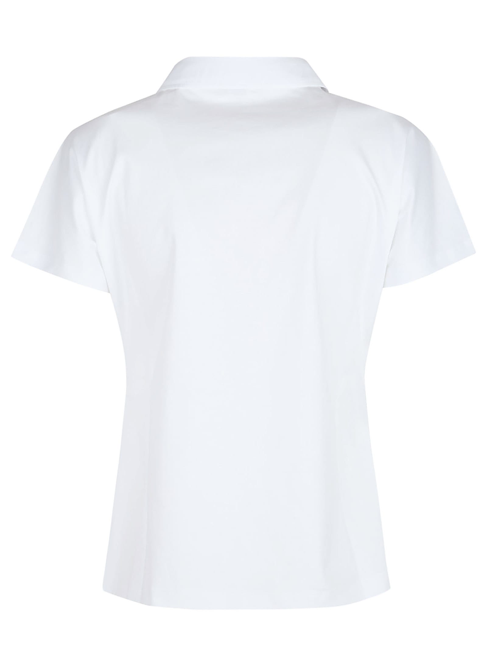 Herno Ever Cotton Interlock/new Popeline/monogram ポロシャツ In Bianco