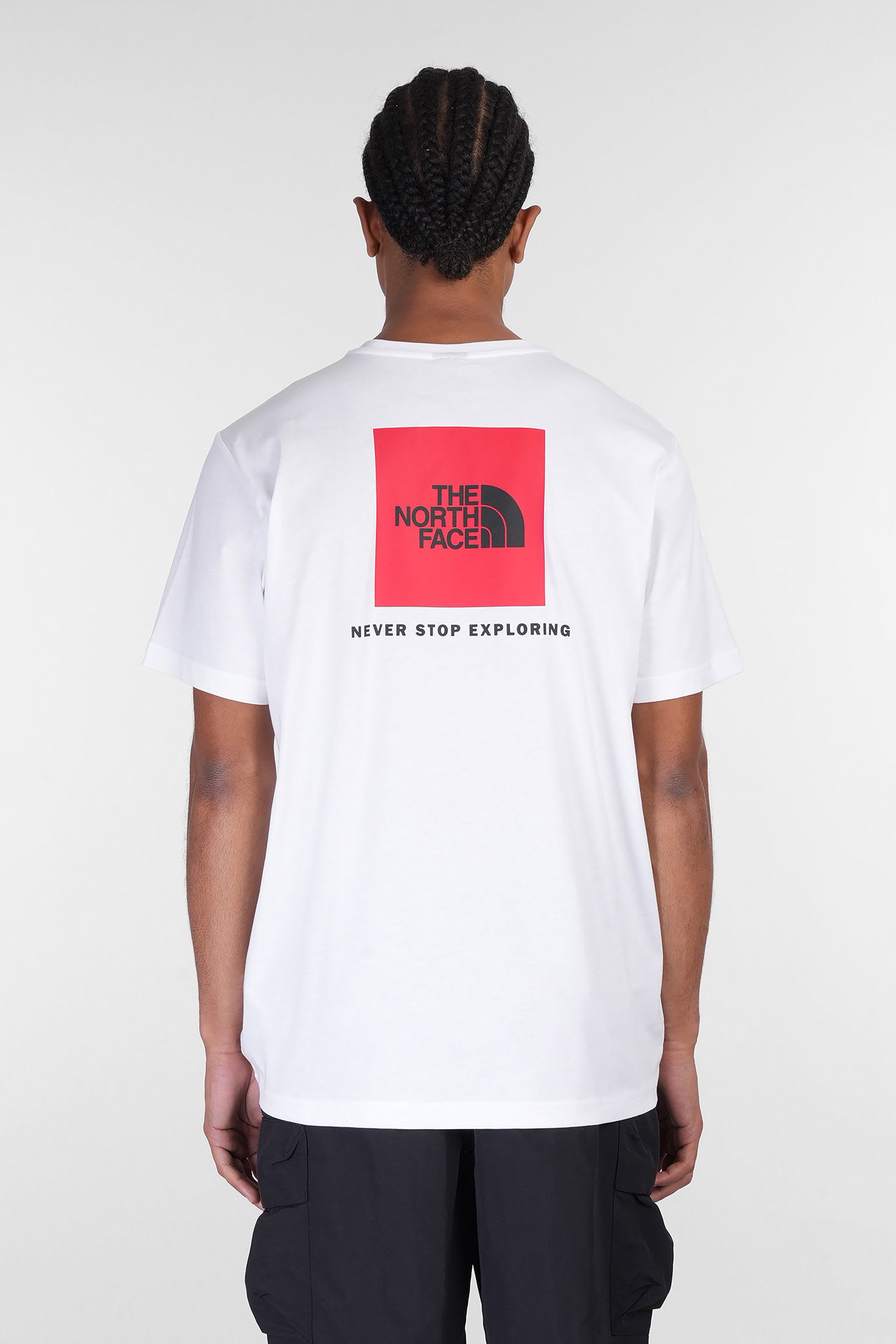 THE NORTH FACE SS BOX NSE TEE T-SHIRT IN WHITE COTTON