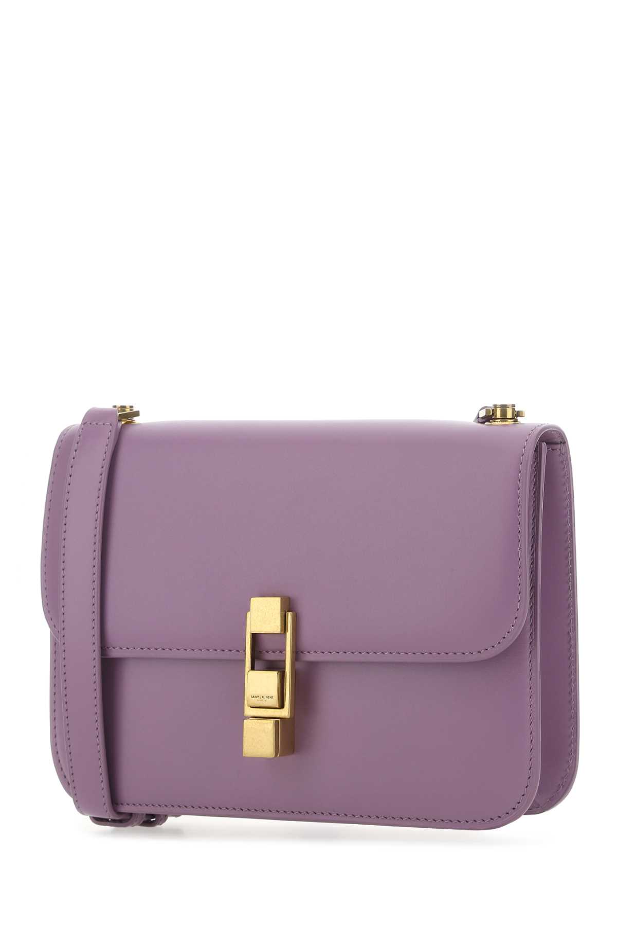 Saint Laurent Women Purple Leather Le Carre Shoulder Bag In 5213