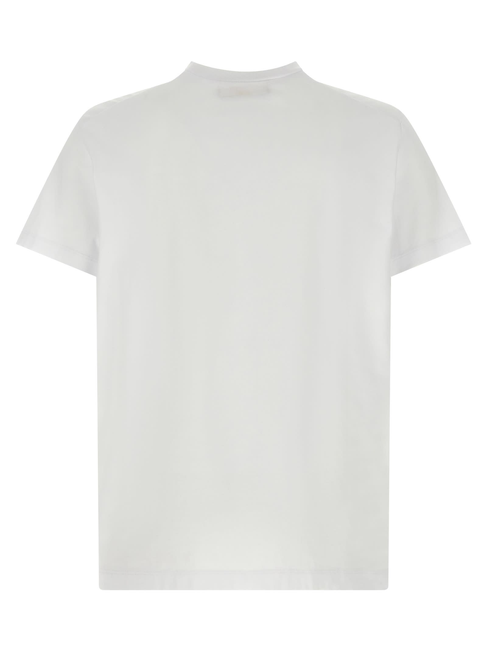 Dsquared2 Ducati X D2 White T-shirt With Logo On The Front In Cotton Man In Multi