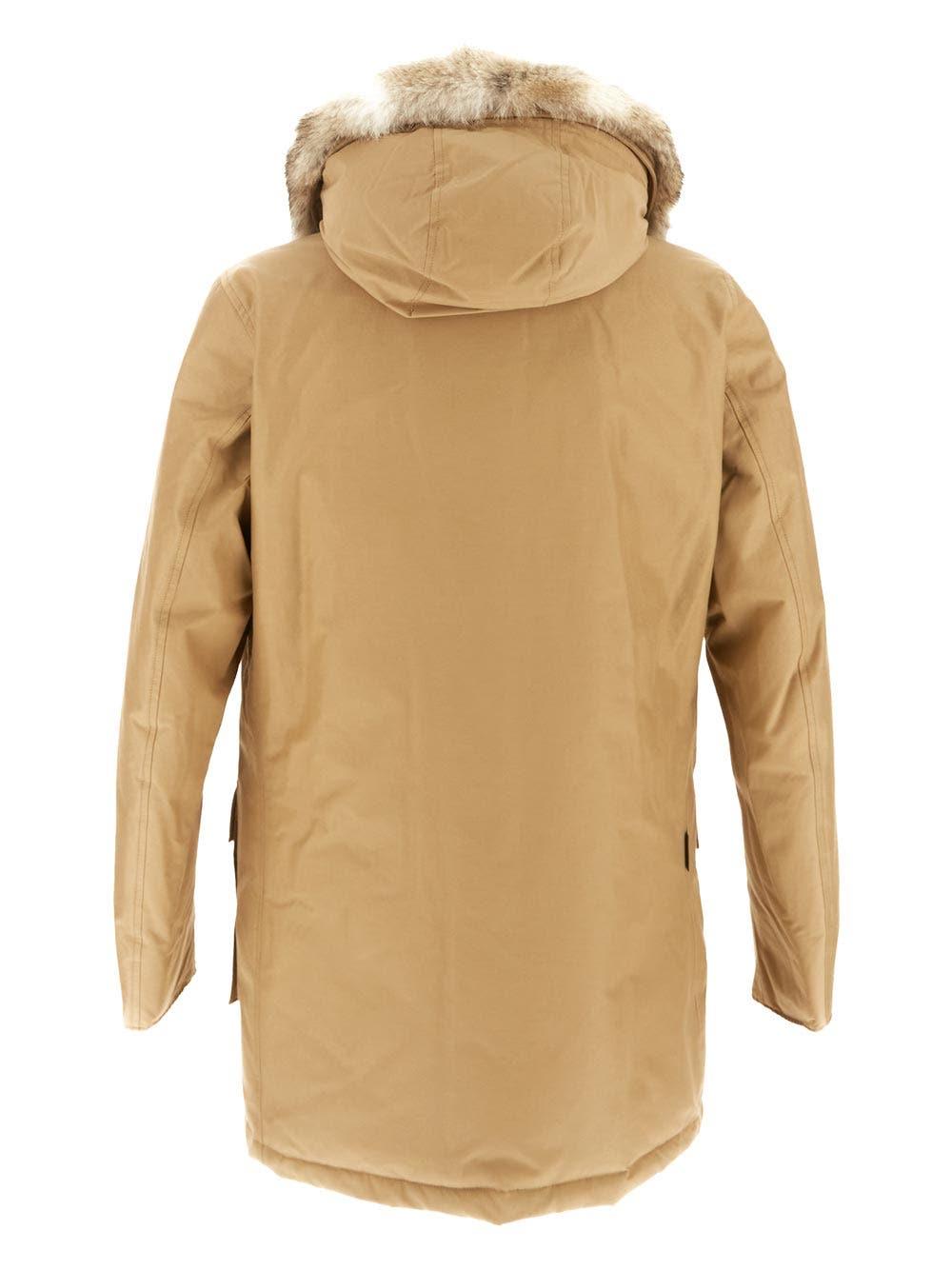 Shop Woolrich Arctic Detachable Fur Parka In Gkk Gold Khaki