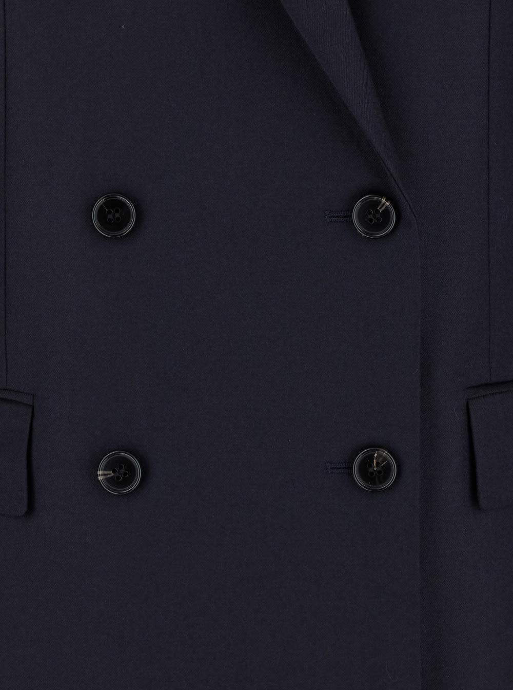 Shop Theory Blue Double-breasted Jacket With Notched Revers In Wool Woman