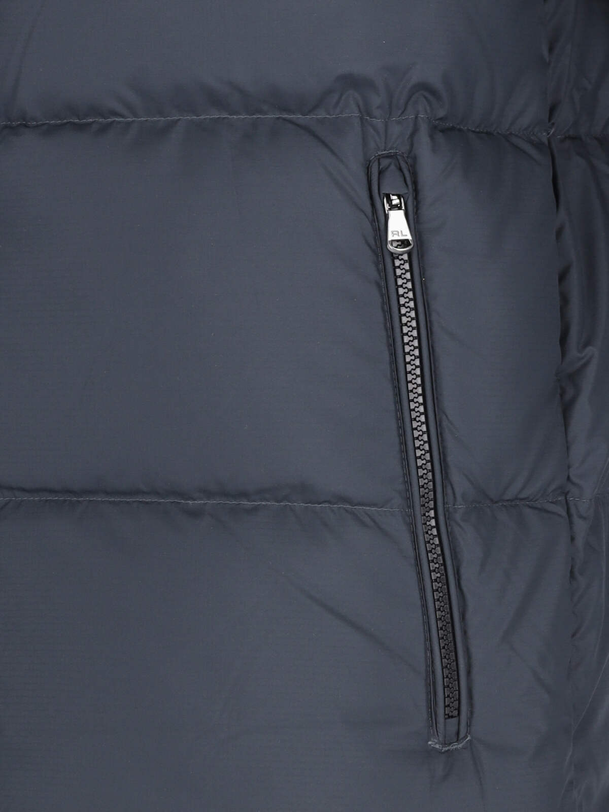 Shop Polo Ralph Lauren Logo Short Down Jacket In Blue