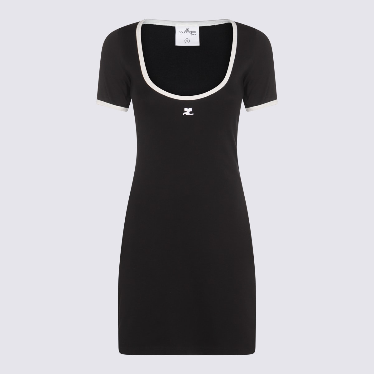 Courrèges Holistic Contrast Jersey Mini Dress
