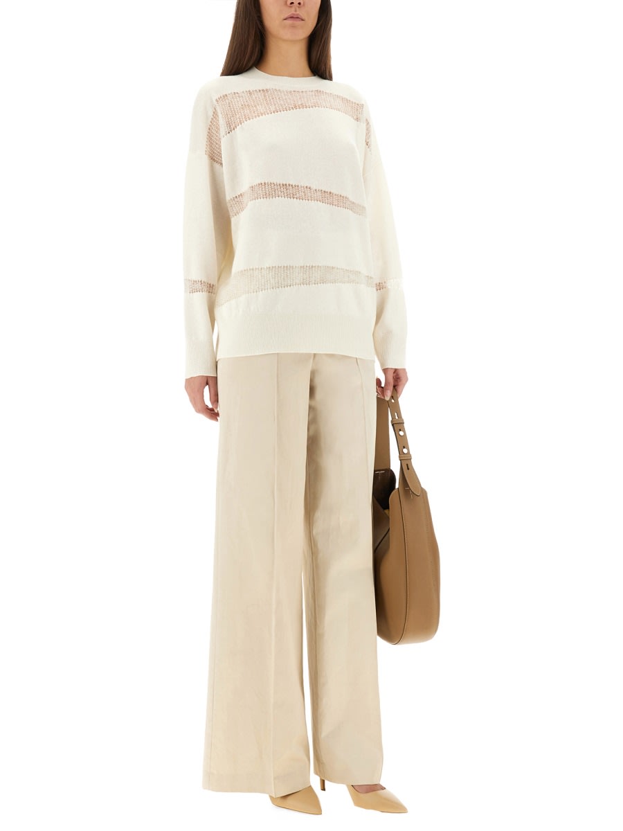 Fabiana Filippi Platinum And Mohair Knit In White