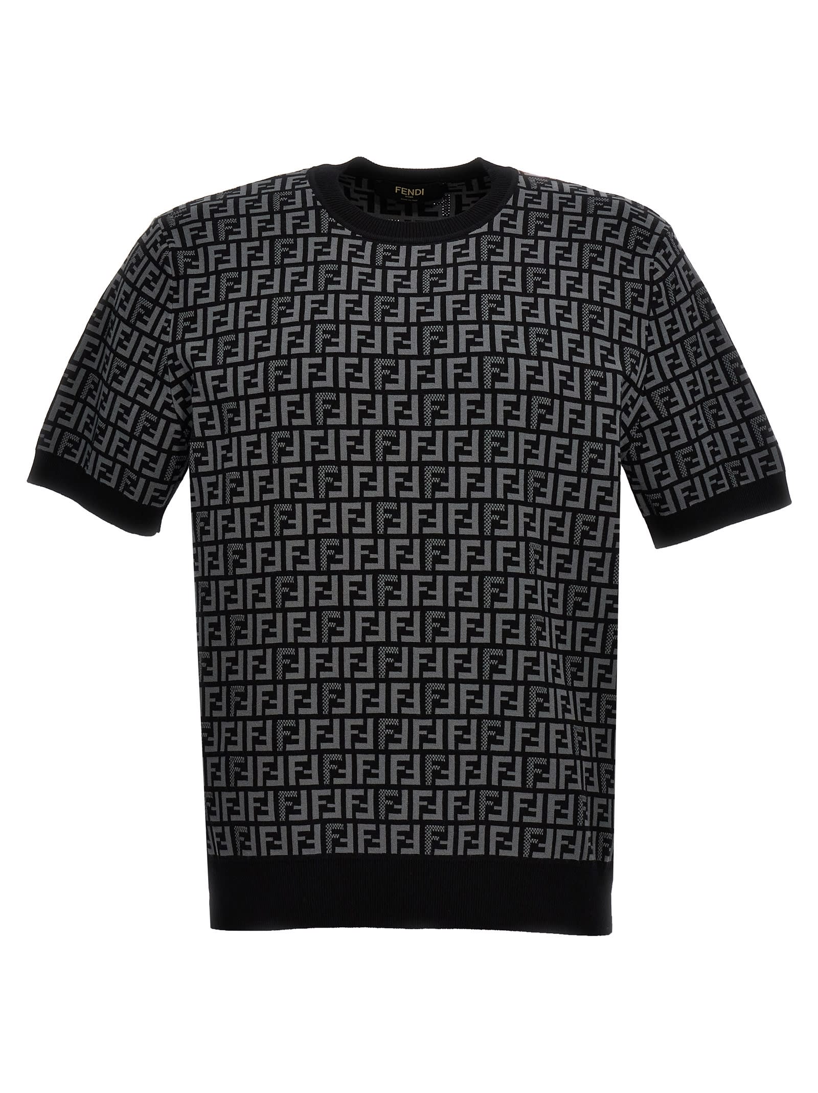 Shop Fendi Ff Sweater In Black