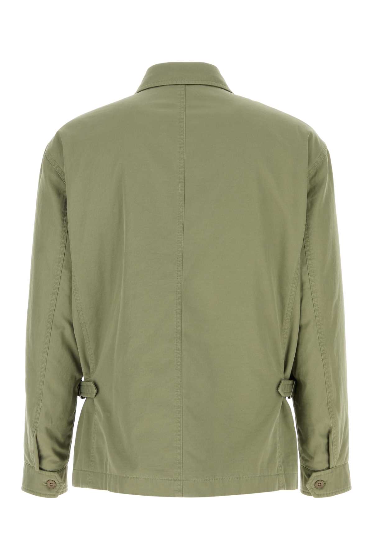 The Row Justo Gabardine Down Field Jacket In Green