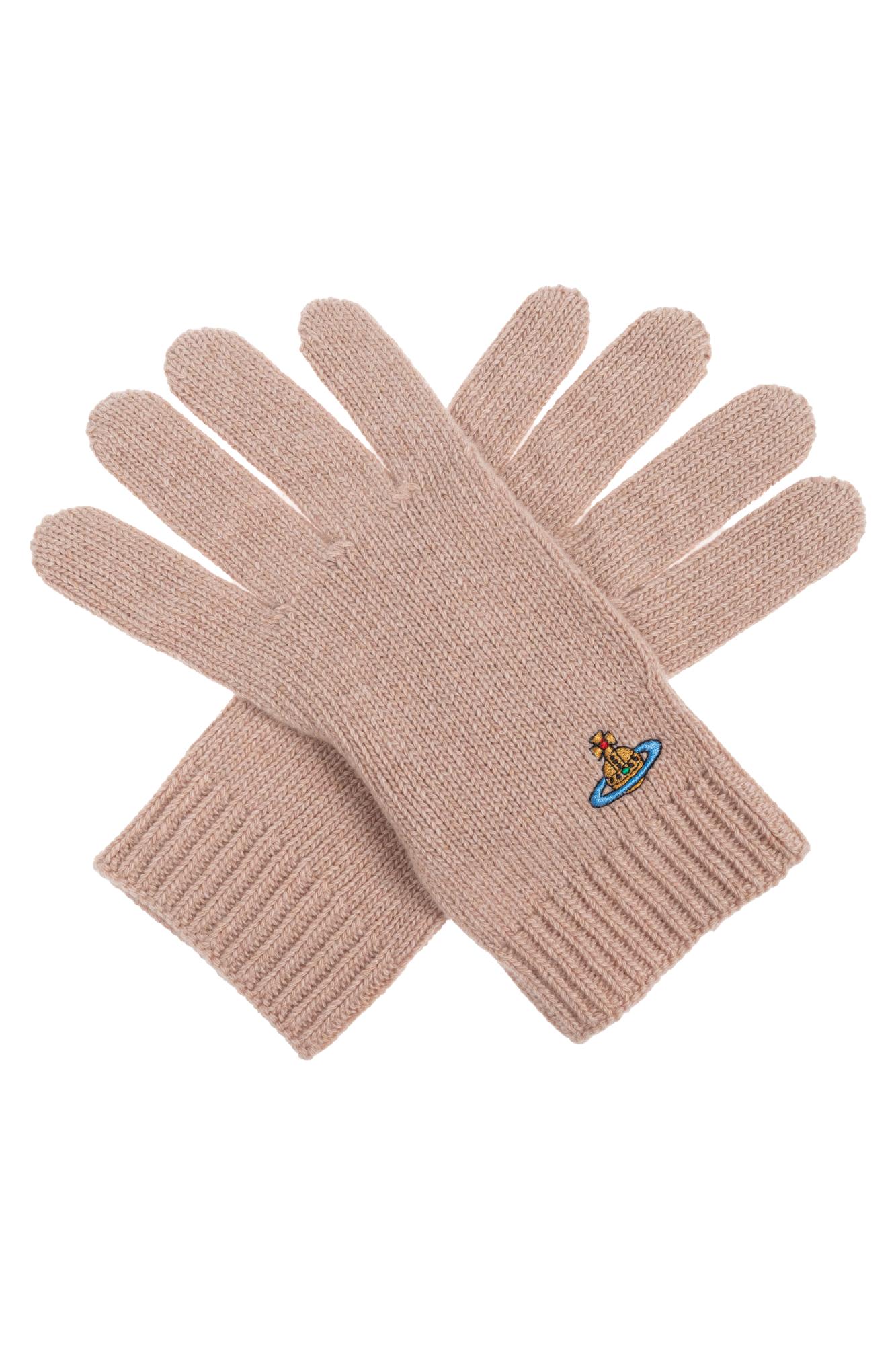 Vivienne Westwood Cashmere Gloves In Brown