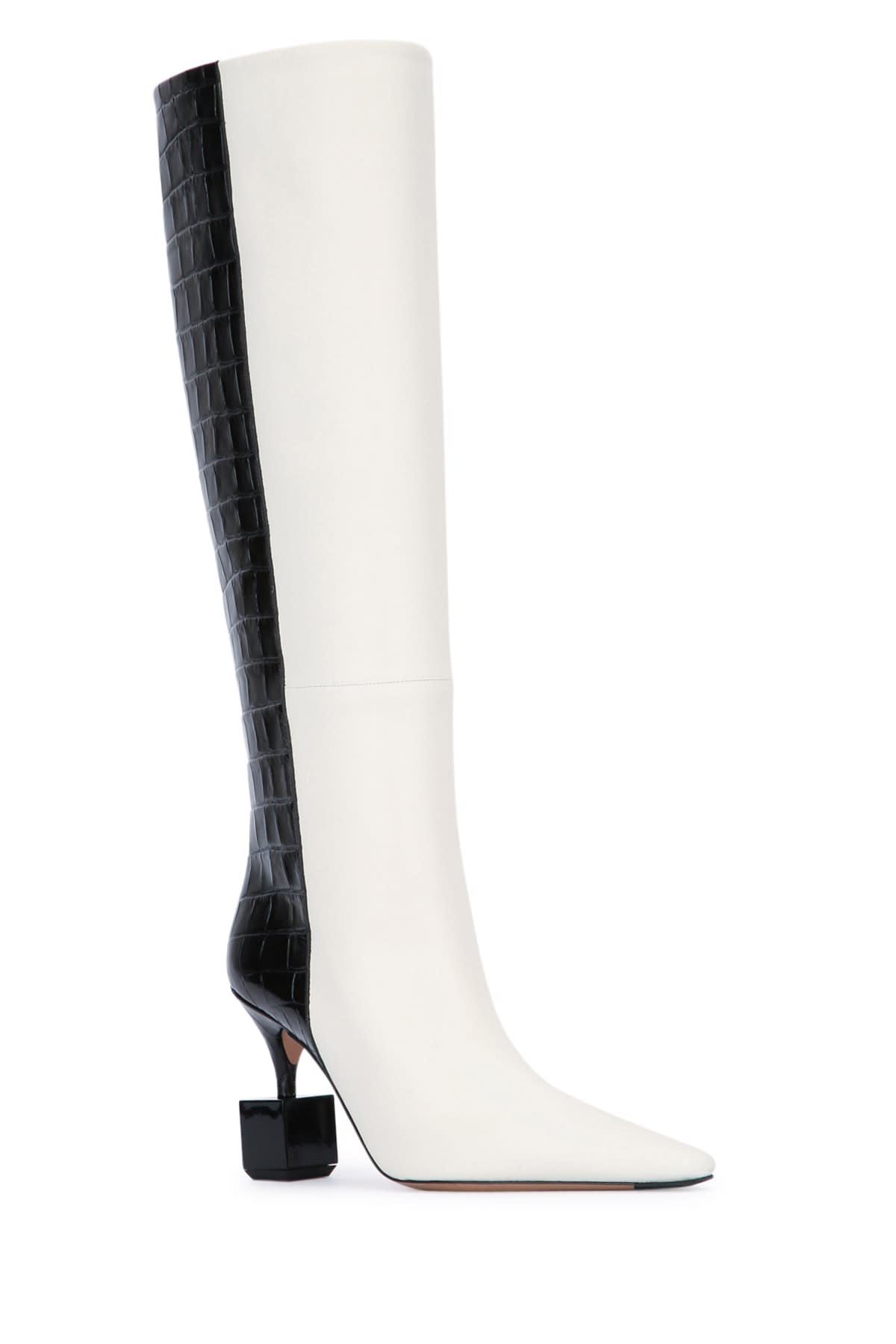 Shop Jacquemus Les Bottes Bisou In Blackwhite