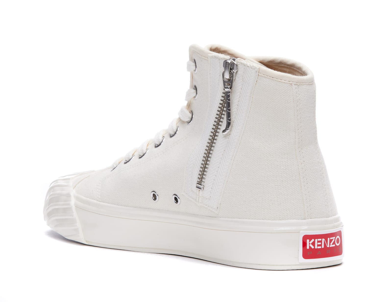 Shop Kenzo School High Top Trainers Sneakers In White