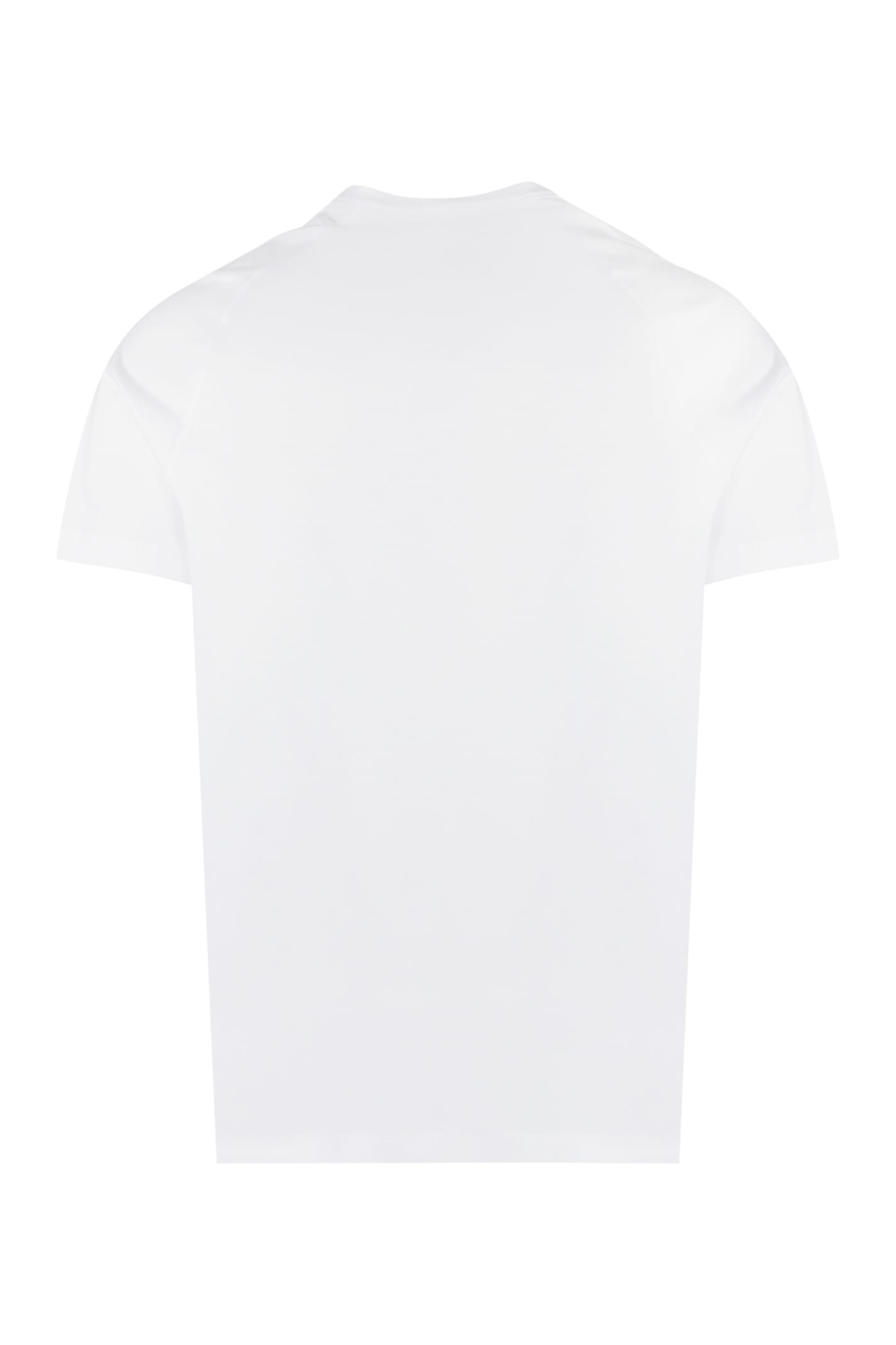 Shop Paul&amp;shark Printed Cotton T-shirt In White