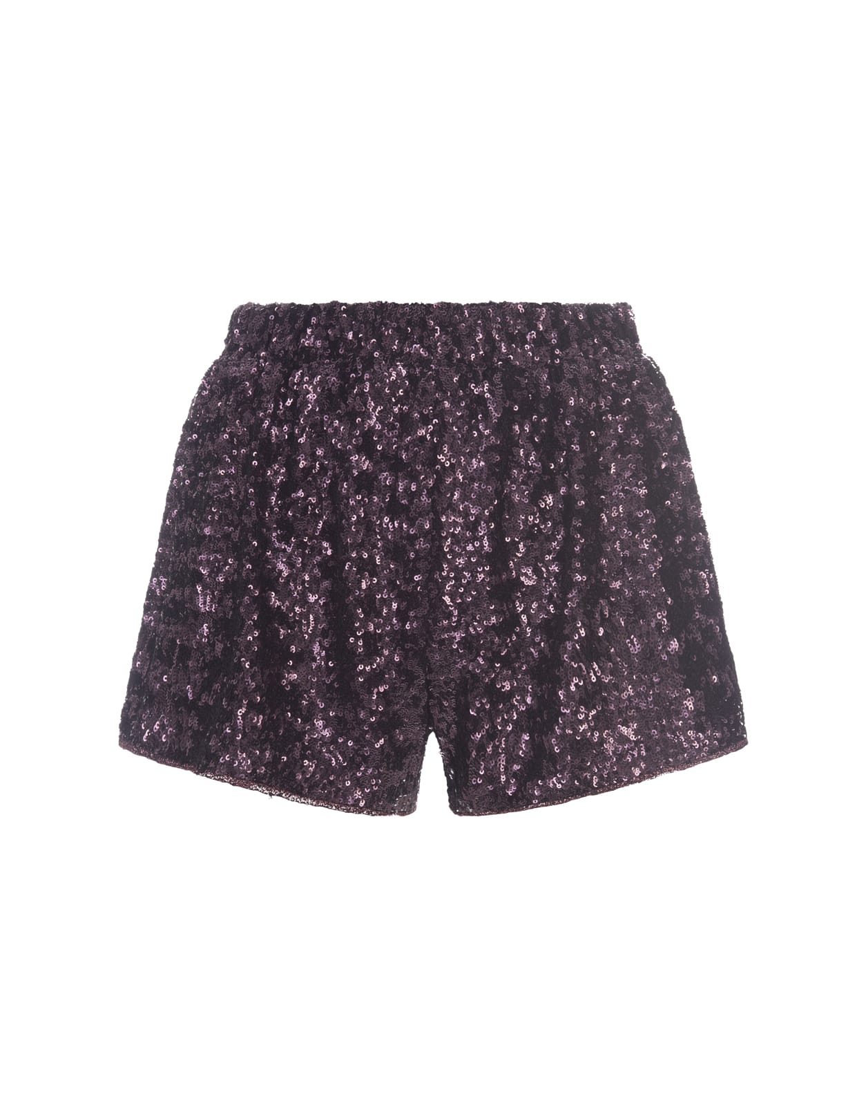Oseree Purple Sequins Shorts In Gray