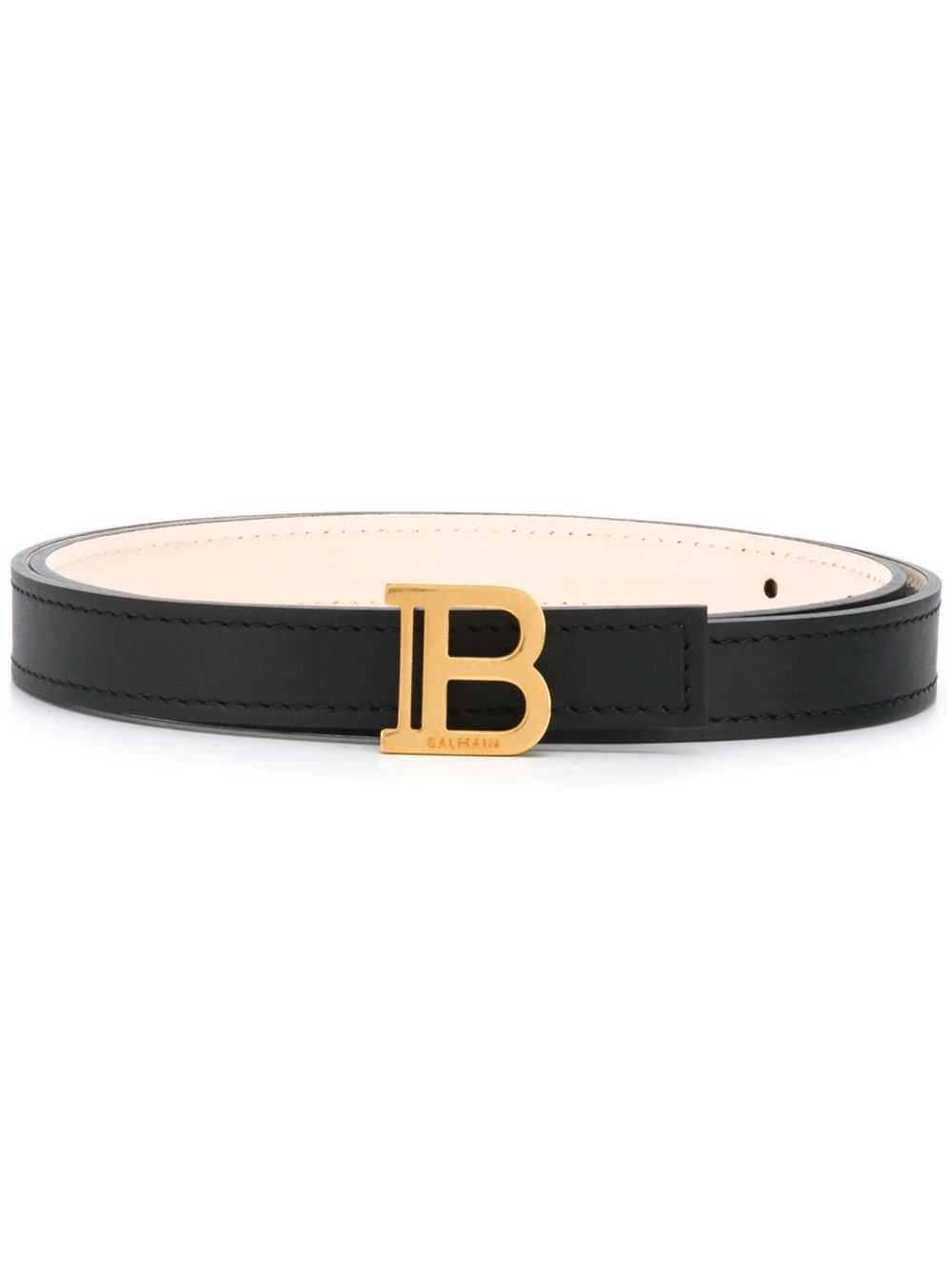 Balmain Woman Black B-belt Belt In Smooth Leather