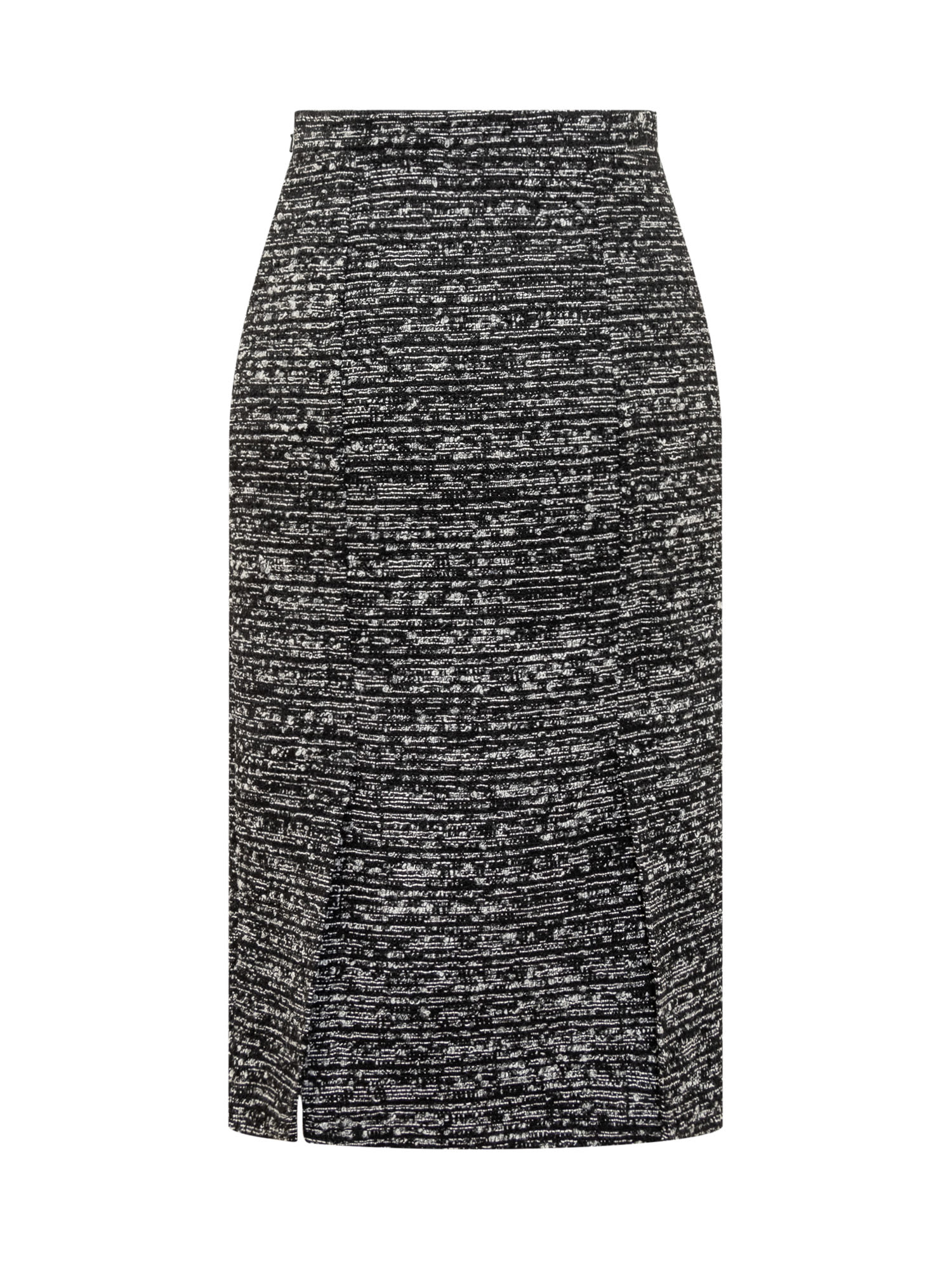 Shop Alberta Ferretti Tweed Skirt In Nero